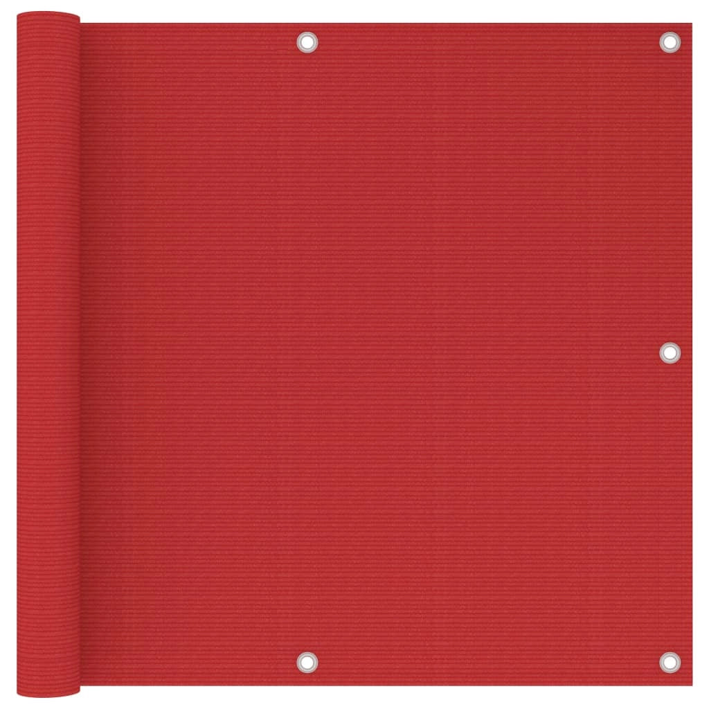 Schermo per balcone 90 x 500 cm HDPE rosso 02_0010365