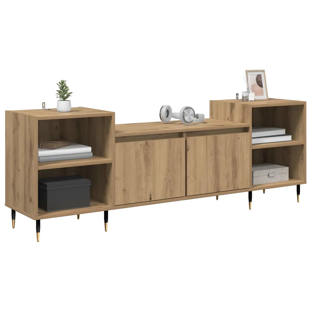 Mobile TV-Credenza per TV-Console TV Rovere artigianale 160 x 35 x 55 cm Legno multistrato 810540
