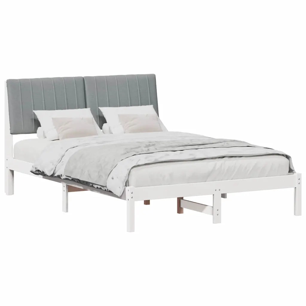 Struttura del letto-Giroletto-Rete del Letto Bianco 135 x 190 cm Pino massello 855126