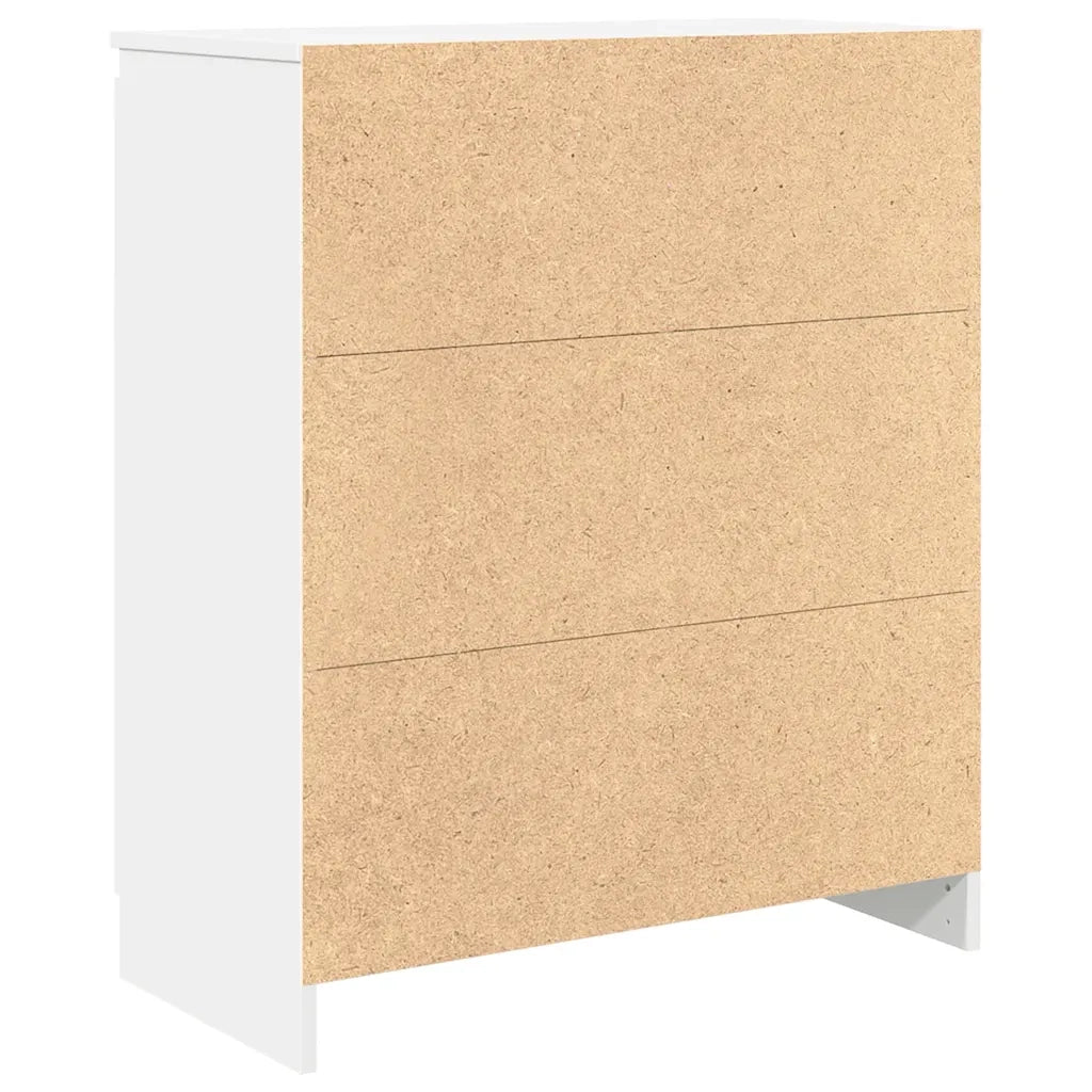 Credenza | Madia | Buffet da pranzo | Armadio da pranzo con Cassetti Bianco 71x35x84 cm in Legno Multistrato