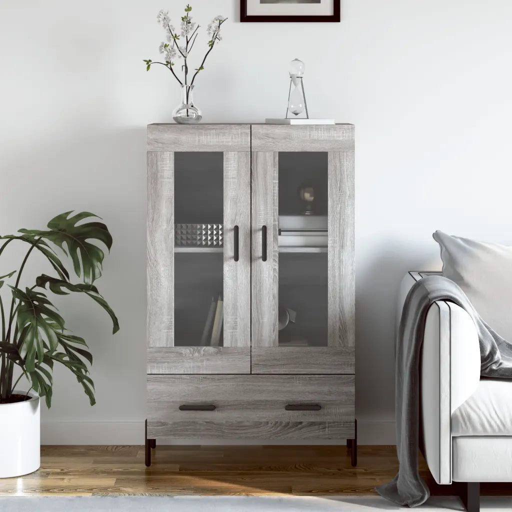 Credenza | Madia | Buffet da pranzo | Armadio da pranzo Grigio Sonoma 69,5x31x115 cm in Legno Multistrato