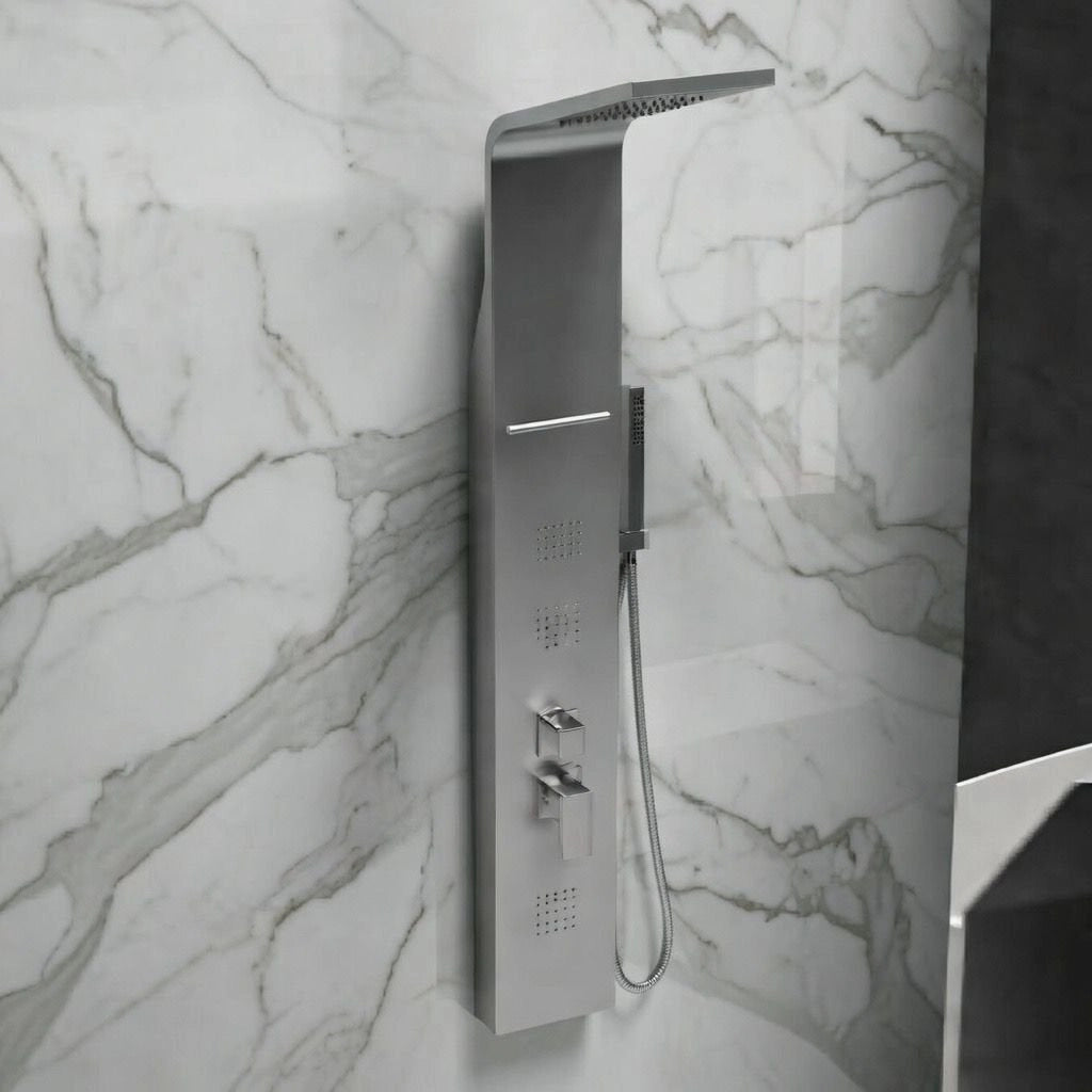 Colonna doccia pannello idromassaggio effetto cascata YH8122 MADRID - Satinato