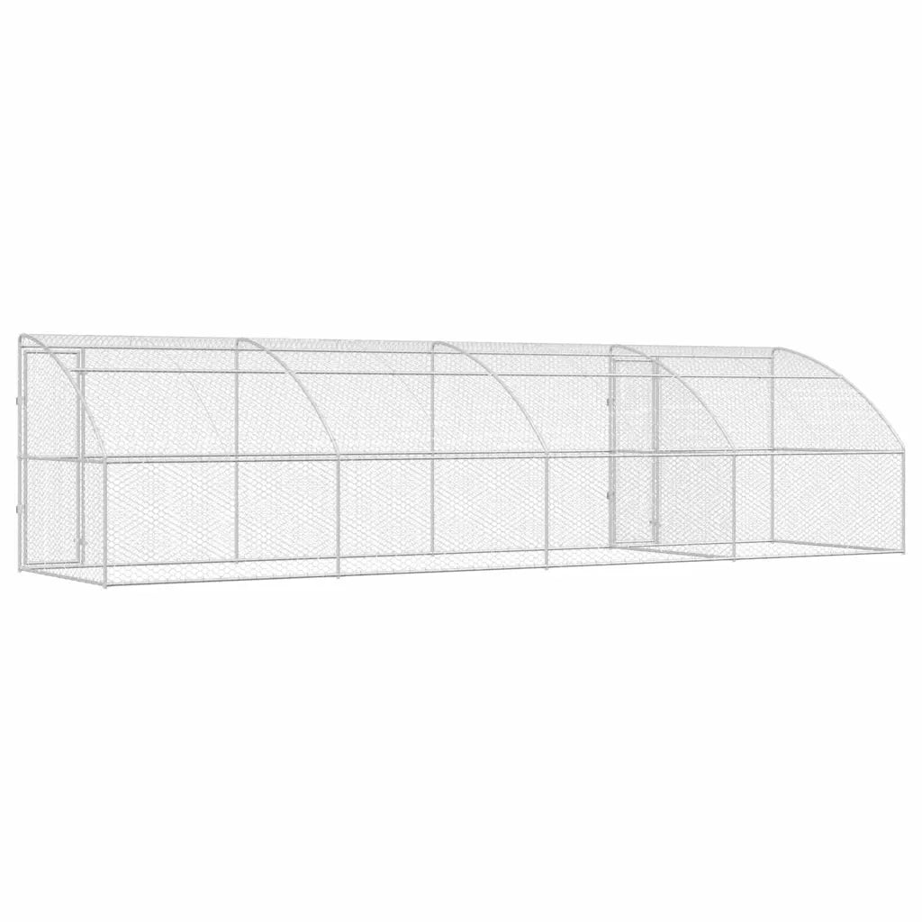 Cuccia per cani 4 pcs Argento 8 x 2 x 2 m Acciaio zincato