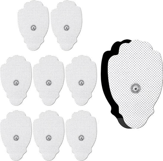 Adatto per elettrodi TENS - 10 elettrodi per confezione, elettrodi riciclabili, confezione a forma di palmo della mano per elettrodi terapeutici, elettrodi terapeutici autoadesivi (7x4 cm).