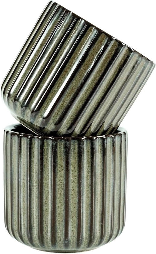 Set di tazze da caffè senza manico da 2 - tazza da 180 ml mini - adatta per caffè e espresso - set di tazze da espresso spesse da 2 (antico)