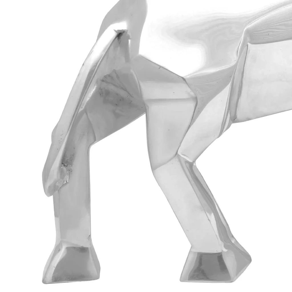 Scultura di toro Argento 74 x 23 x 30 cm Alluminio 42000144
