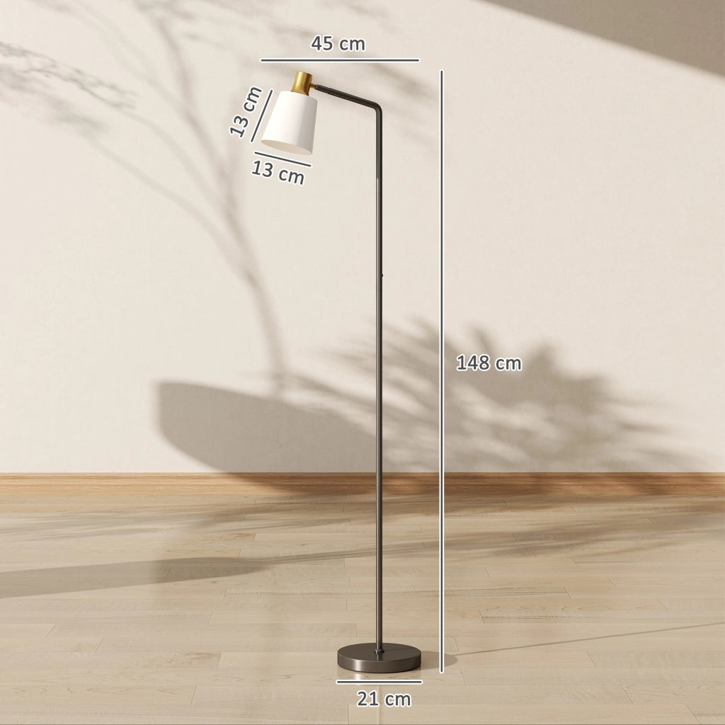 Lampada da Terra LED Regolabile ¨C Xylo ¨C Testa Girevole 350¡ã, 3 Temperature Colore, Nero