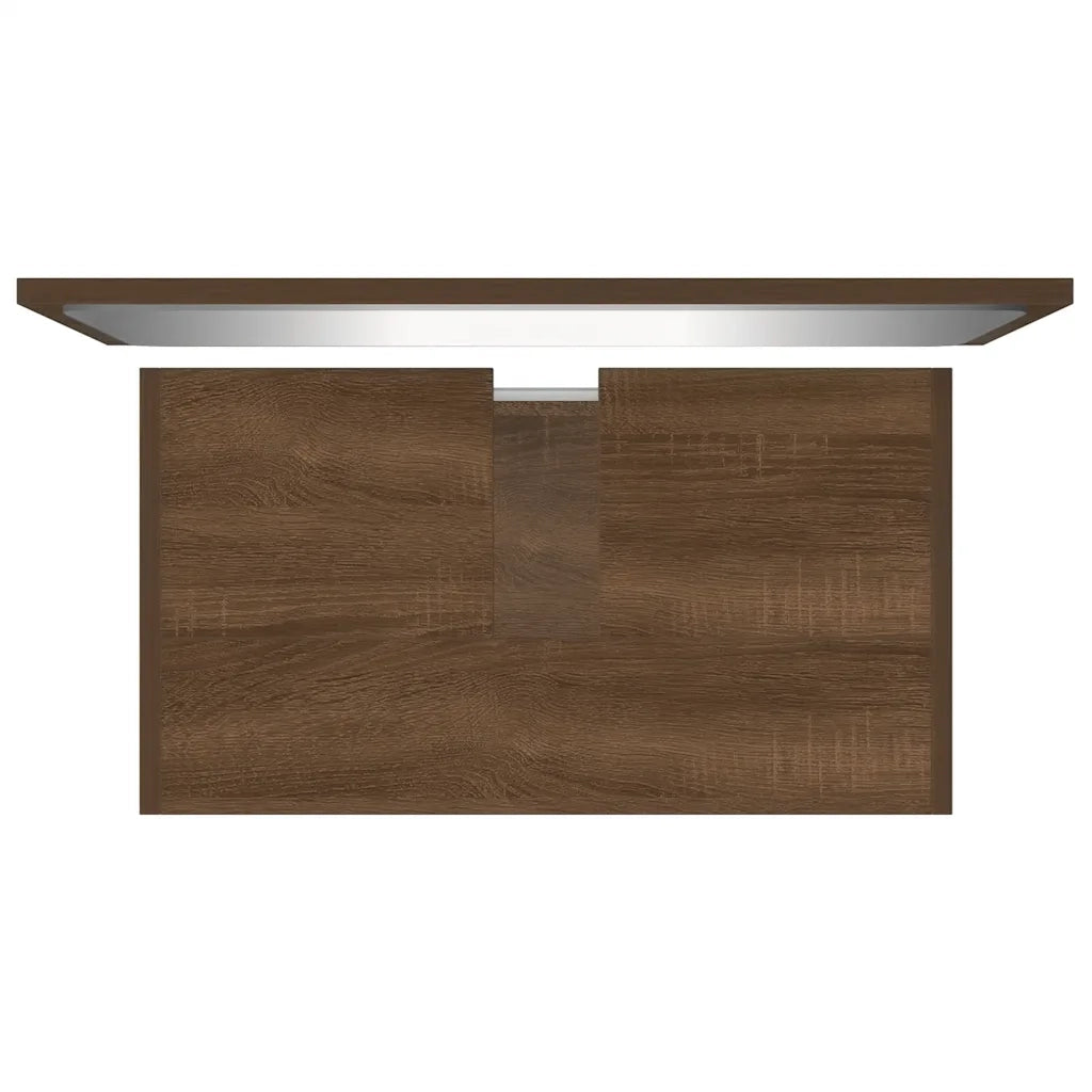 Set Mobili da Bagno | Armadio da bagno Rovere Marrone in Legno Multistrato