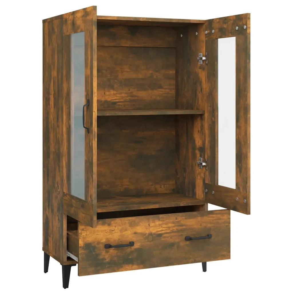Credenza-Buffet-Armadio da cucina Rovere Fumo 70x31x115 cm in Legno Multistrato 831564