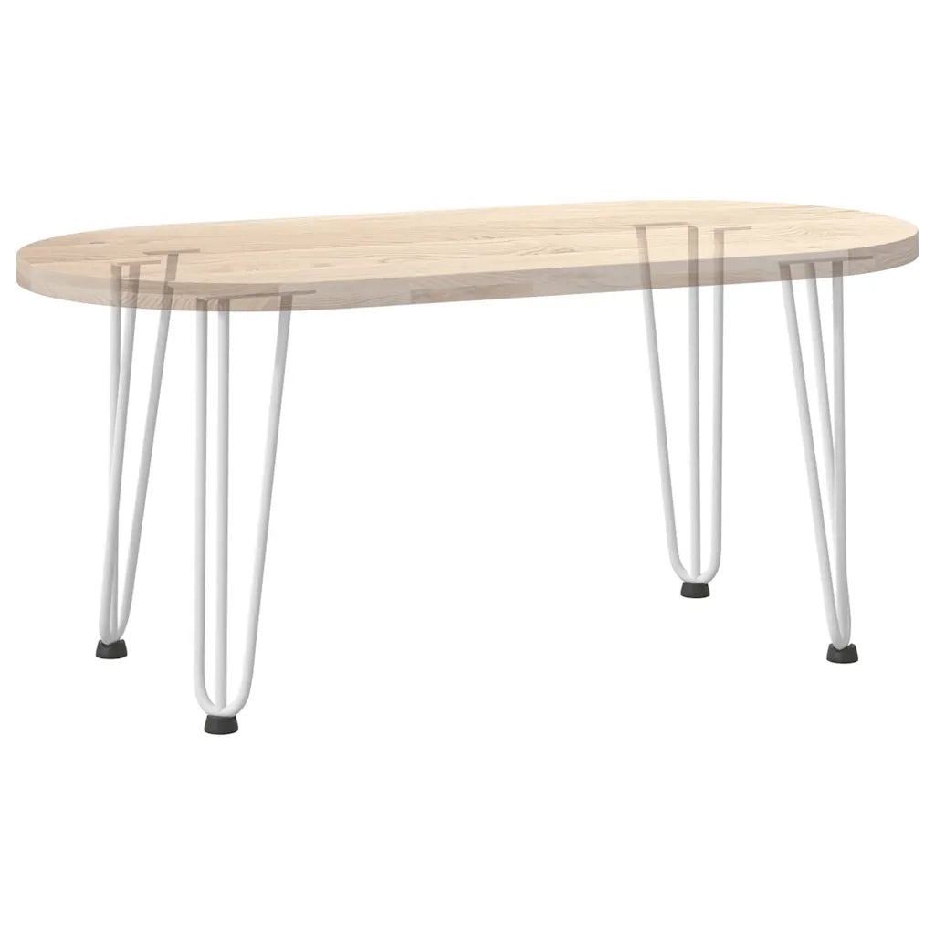 Gambe a forcina per tavolino 4 pz bianche 42 cm in acciaio massiccio 4012441