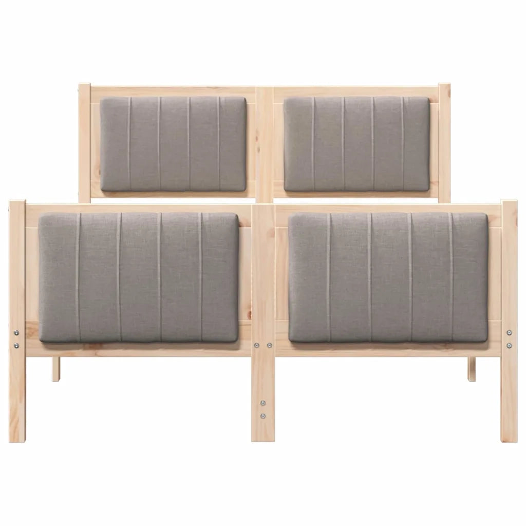 Letto matrimoniale | Letto per adulti | Struttura del Letto con testiera Marrone e taupe 120 x 200 cm