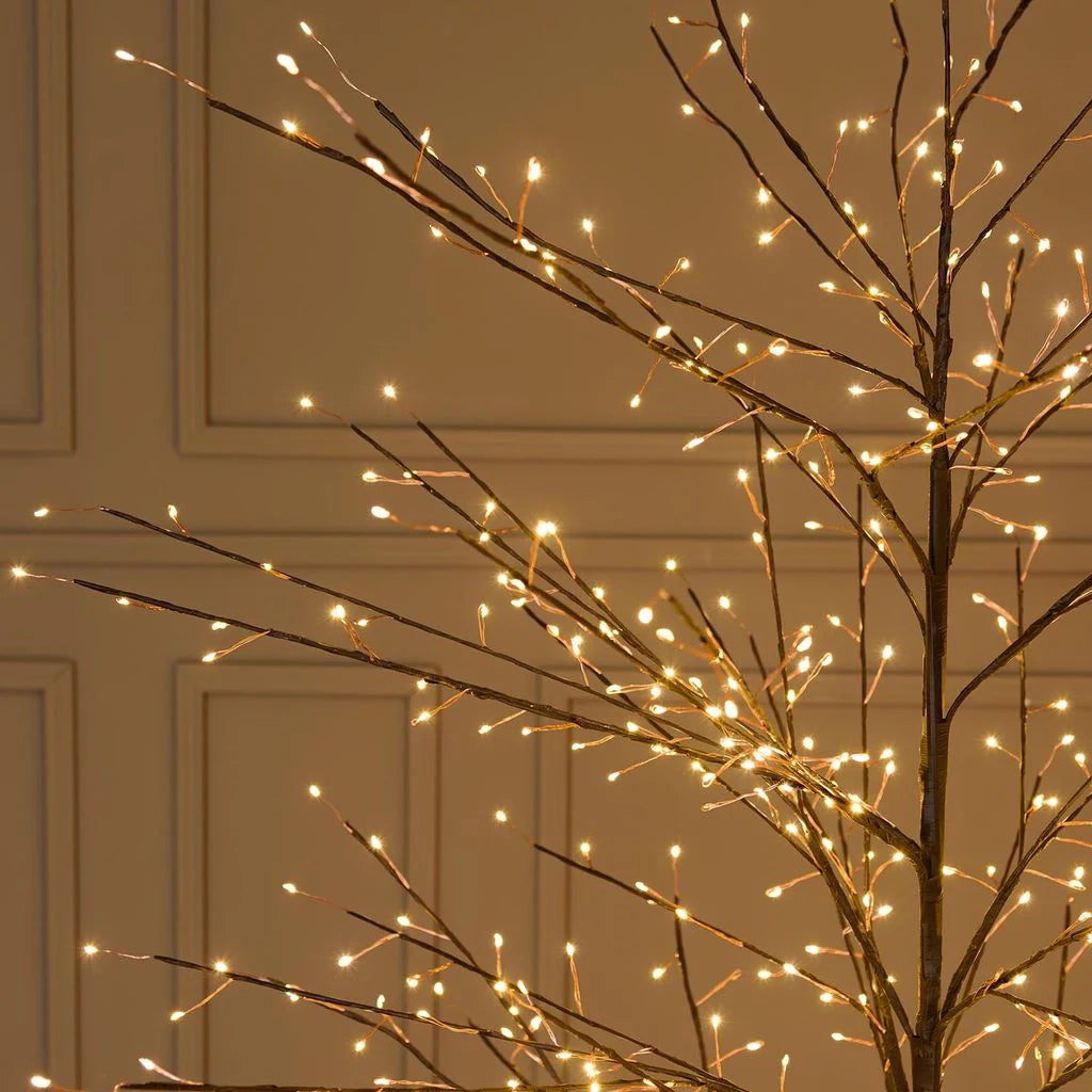 Albero luminoso Tiglio marrone con microled bianco caldo, uso interno - 1.7 METRI