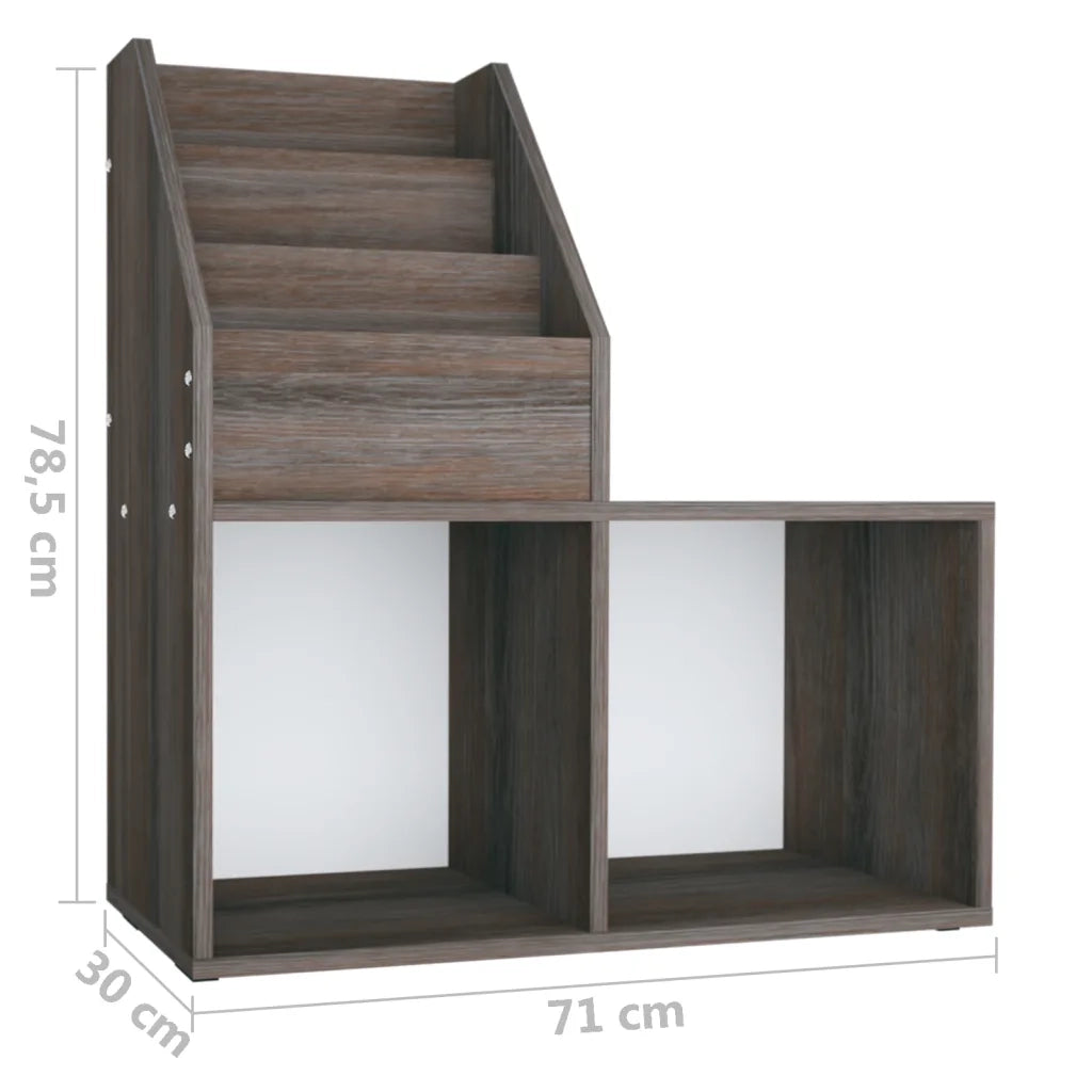 Portariviste Bimbi Grigio Rovere Sonoma 71x30x78,5 Multistrato CFW2751349