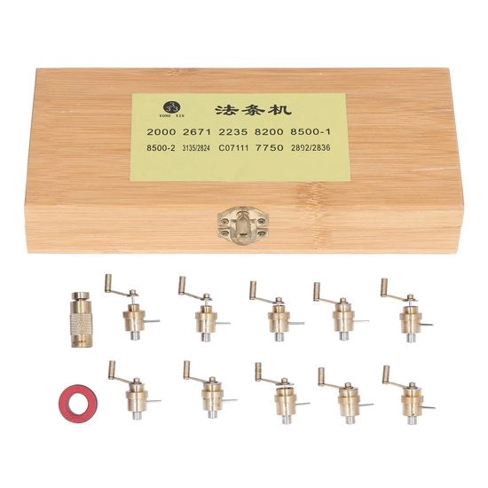 Set di Riparazione Orologeria Professionale 12 pezzi - Maniglia Ergonomica - Cassetta in Ottone Duraturo - Utilizzo Universale - Massima Resistenza - Riparazione Orologi