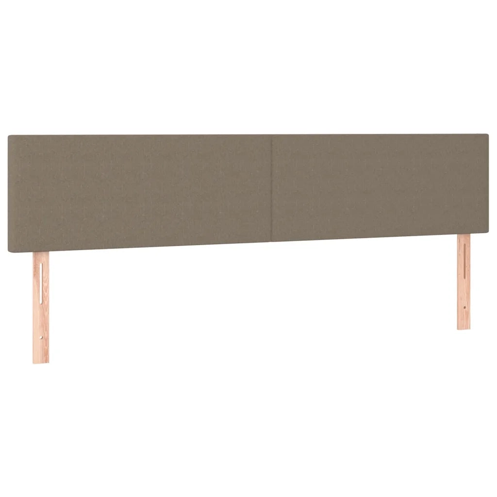 Letto a Molle con Materasso e LED Tortora 180x200 cm in Tessuto 3133017