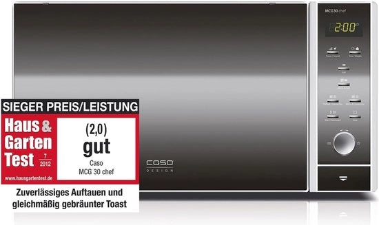 Magnetron da cucina con convessione e griglia - 900 W, 30 litri acciaio inossidabile