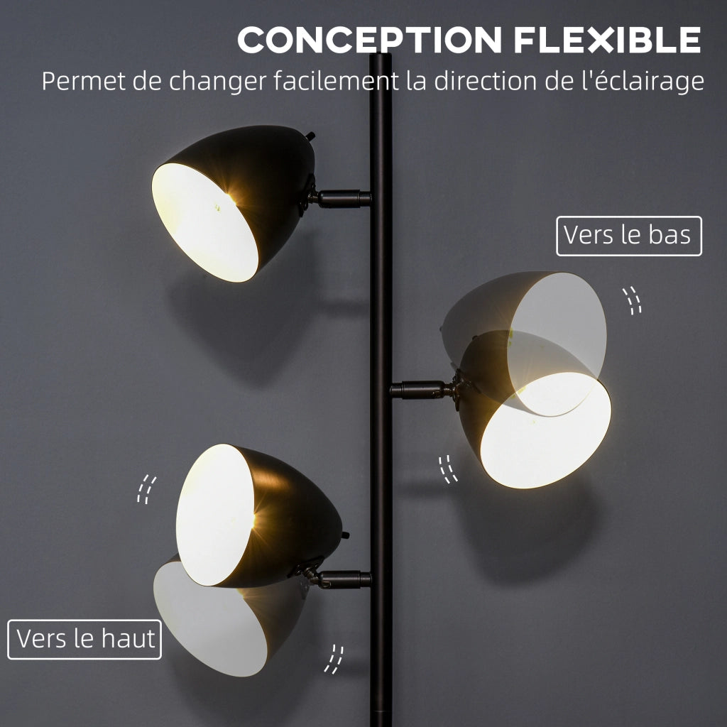 Lampada da terra ¨C Minimal ¨C nero acciaio 38x28x169 cm