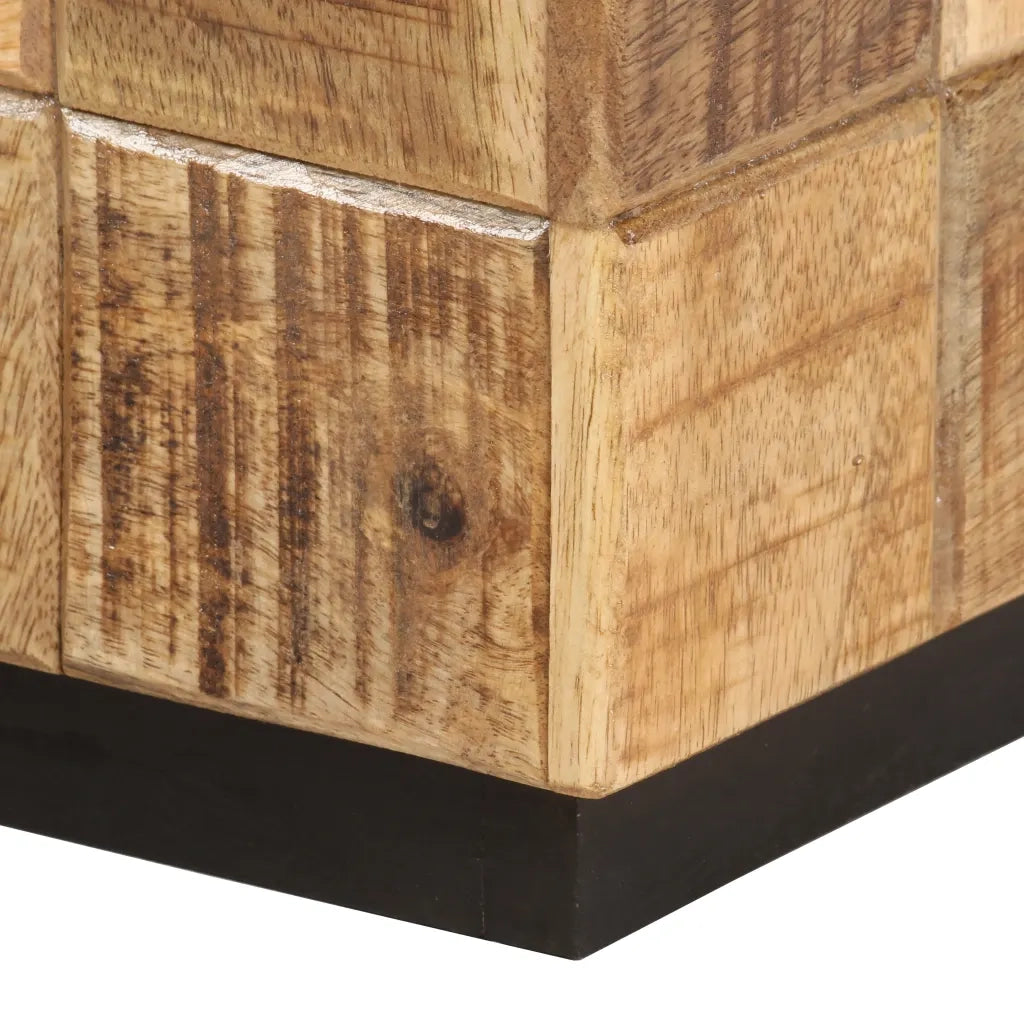 Tavolini da Salotto 2 pz a Blocchi Legno di Mango Grezzo 286435