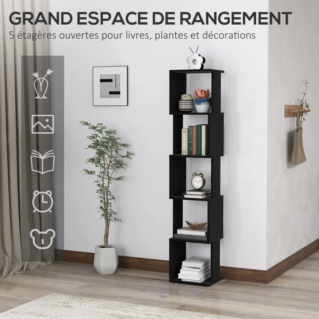 Libreria Design Moderno 5 Livelli ¨C Minimal ¨C nero