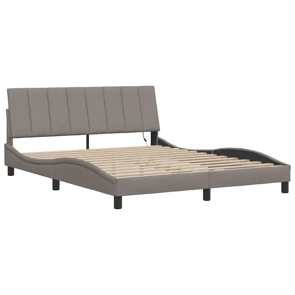 Giroletto senza Materasso Hanko Tortora 160x200 cm in Tessuto 3310472