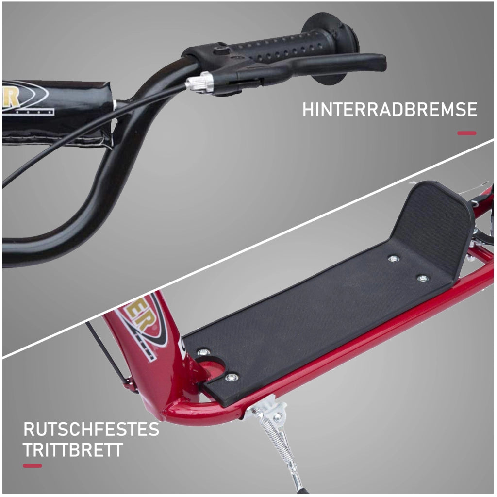 Scooter per Bambini con Freni e Ruote Grandi ¨C Zephmum ¨C Rosso