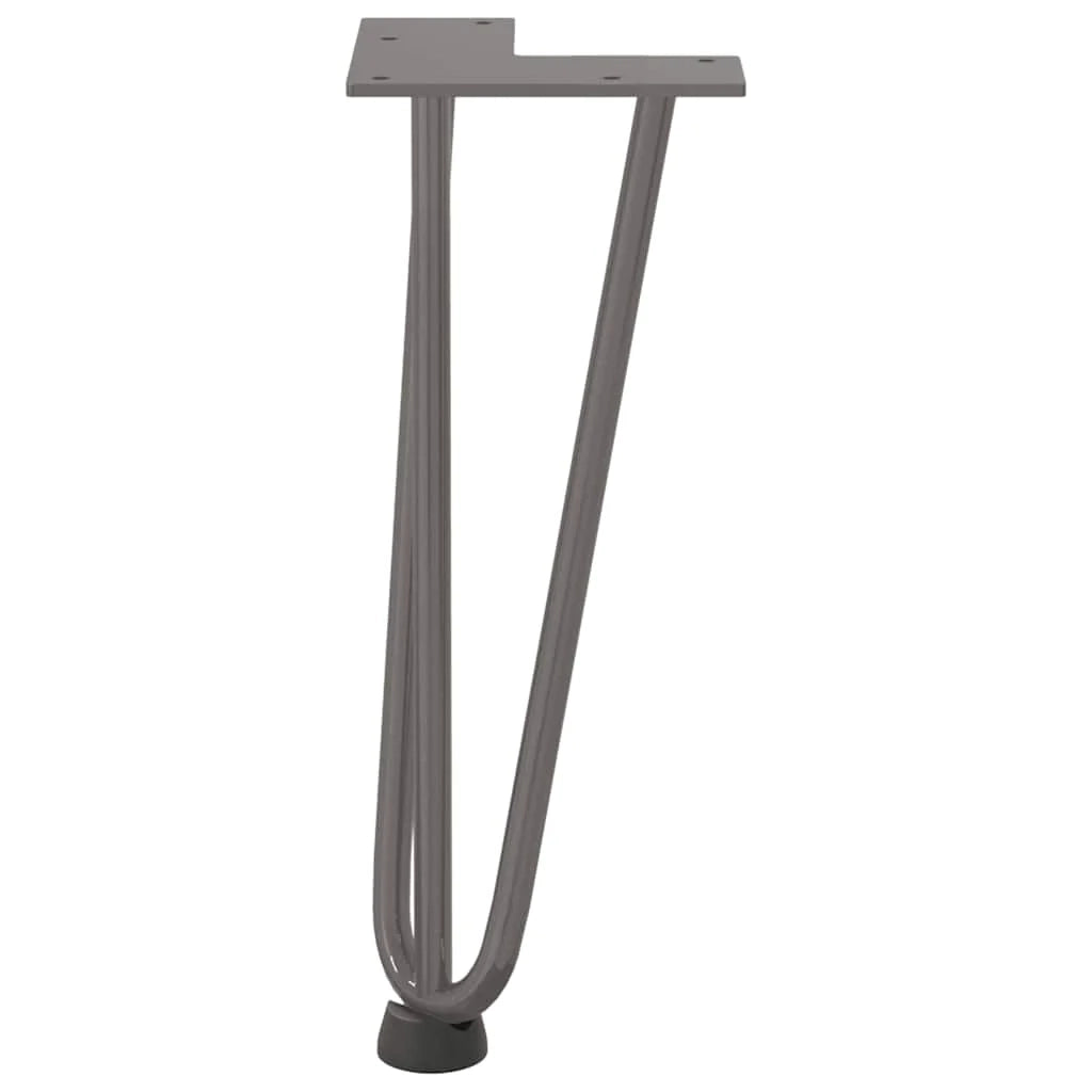 Set di 4 gambe a forcina per tavolino da 30 cm con piedini regolabili design moderno in acciaio naturale 02_0056738