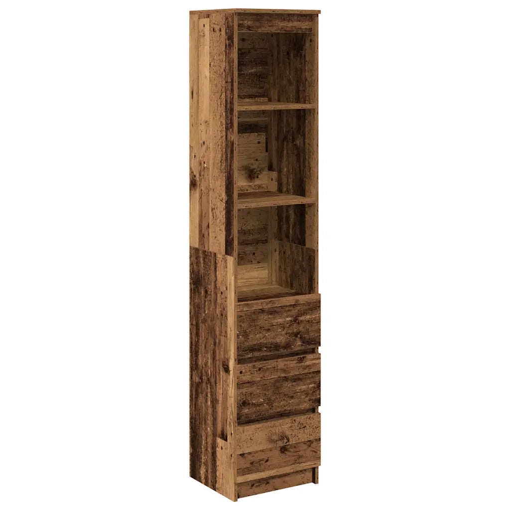 Credenza-Buffet-Armadio da cucina Legno Antico 37,5x35x180 cm in Truciolato 168719