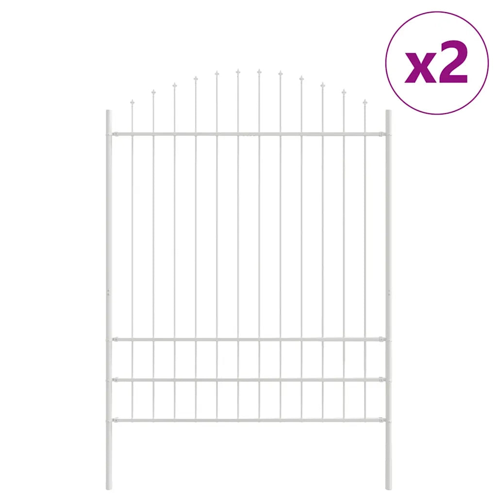 Recinzione per Giardino | Recinzione da cortile 2 pz Bianco 170 x 225 cm