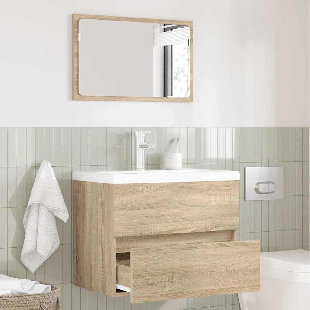 Set di mobili per il Bagno | Armadio da bagno Rovere Sonoma Legno multistrato