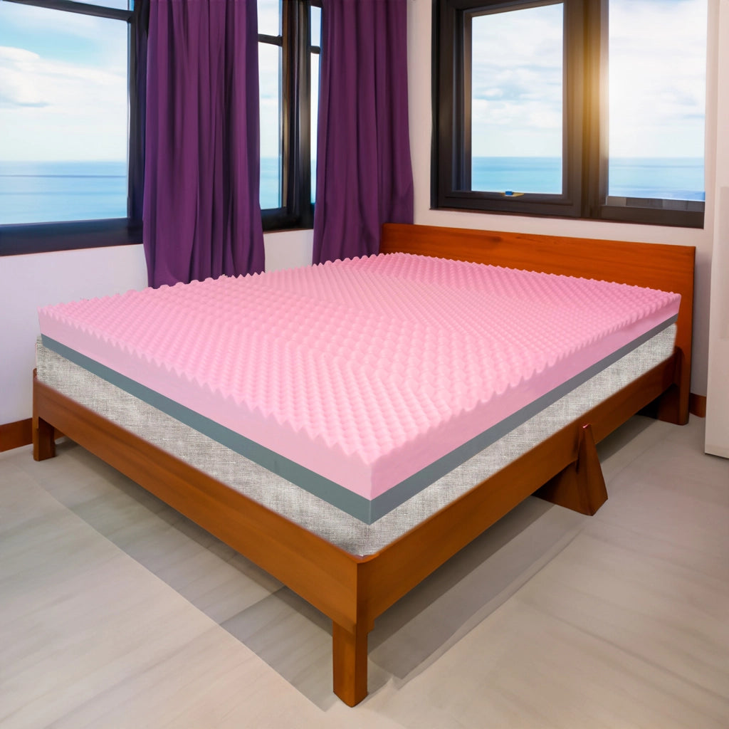 Topper MEMORY + Topper rigido ORTOPEDICO ALTO 10 cm | TOPPER MEMORY e RIGIDO Piazza e mezzo 120X195 Cm | Topper senza tessuto di rivestimento CAPOVOLGIBILE- MOD. SENSE H10