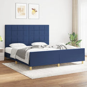 Giroletto senza Materasso Blu 180x200 cm in Tessuto