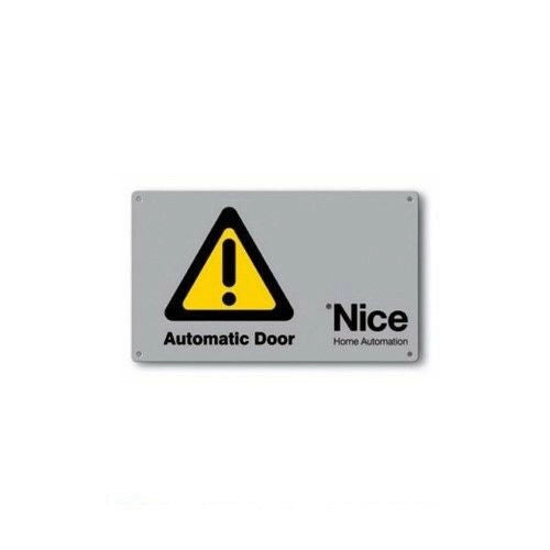 NICE TS TABELLA SEGNALETICA TARGA PER KIT AUTOMAZIONE X-FABKIT 2024