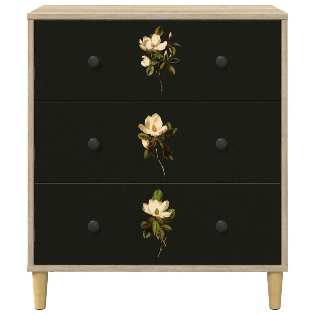 Cassettiera BREMEN Stampa di Magnolia 66 x 36,5 x 75 cm Sonoma 8007367