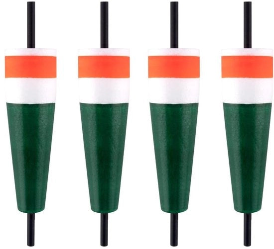 Conici Drijvers per Pesci di Fondo - 4 pezzi - Materiale EVA Leggero - Grande Potenza di Galleggiamento - Ideali per Pescare al Mare