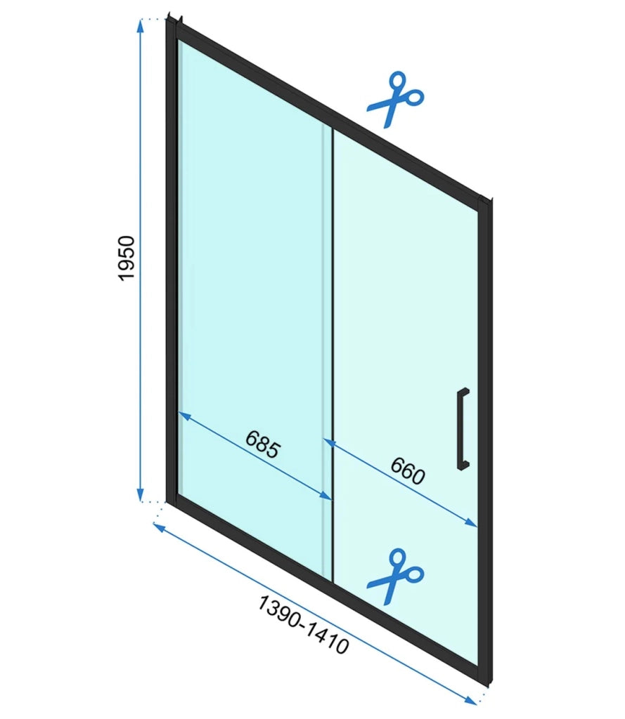 Cabina Doccia A Parete Rapid Slide 140x80