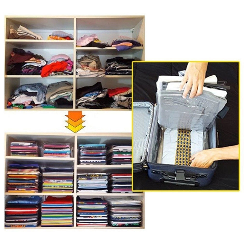 Trade Shop - Organizer Per Magliette Salvaspazio T-shirt Pieghevole Cabina Armadio Cassetto -