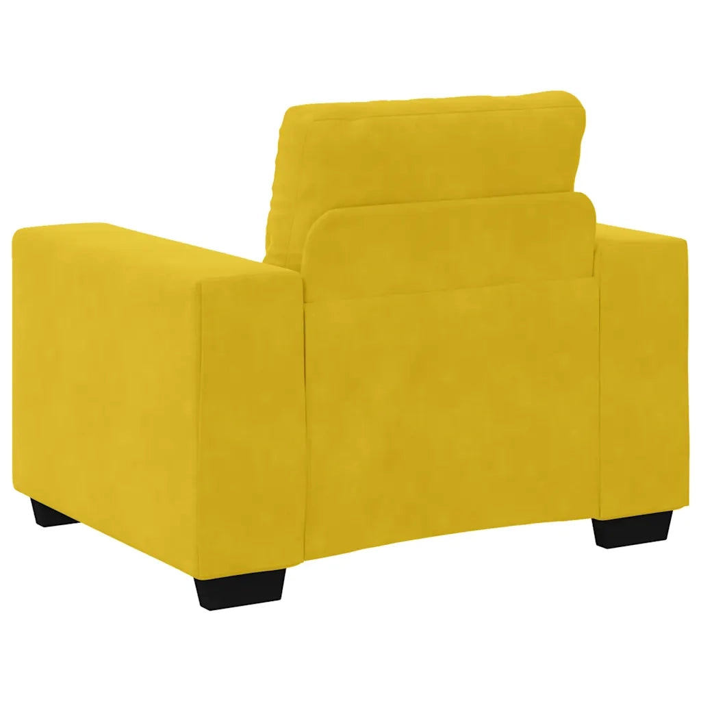 Divano Sedia Giallo 100x78x80 cm Velluto 4105104