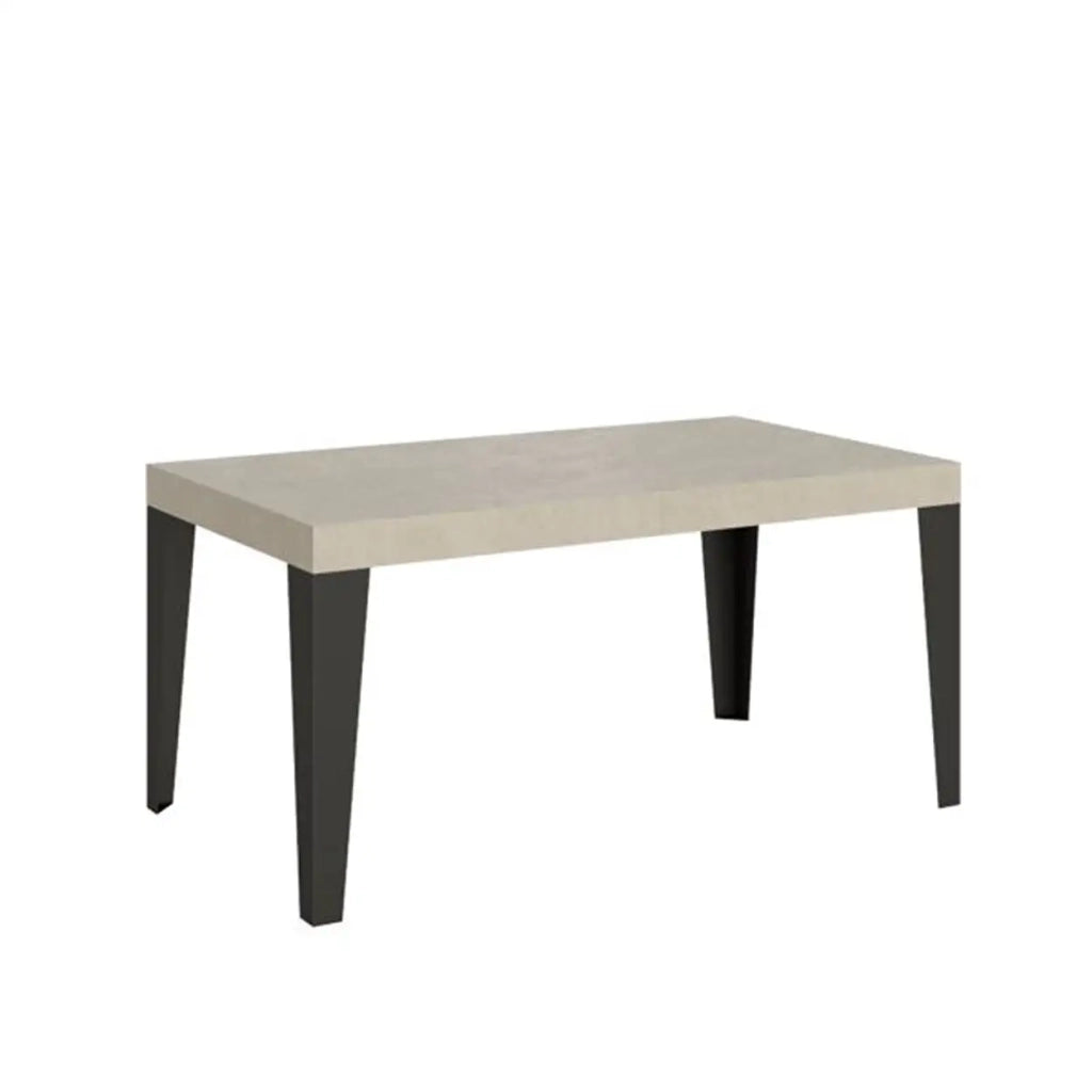Tavolo allungabile 160/420x90 cm Flame Premium cashmere gambe antracite