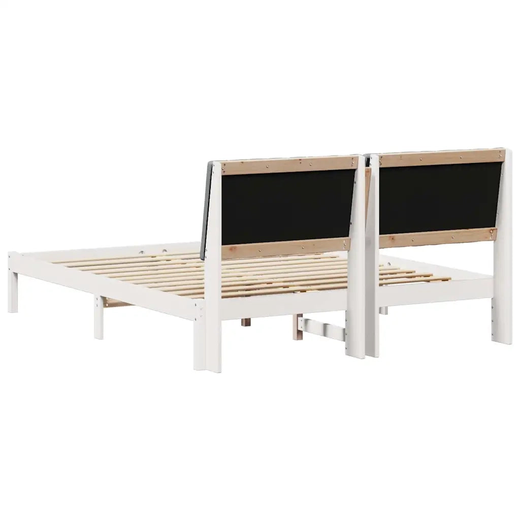 Struttura del letto Bianco 150 x 200 cm Pino massello 3394417