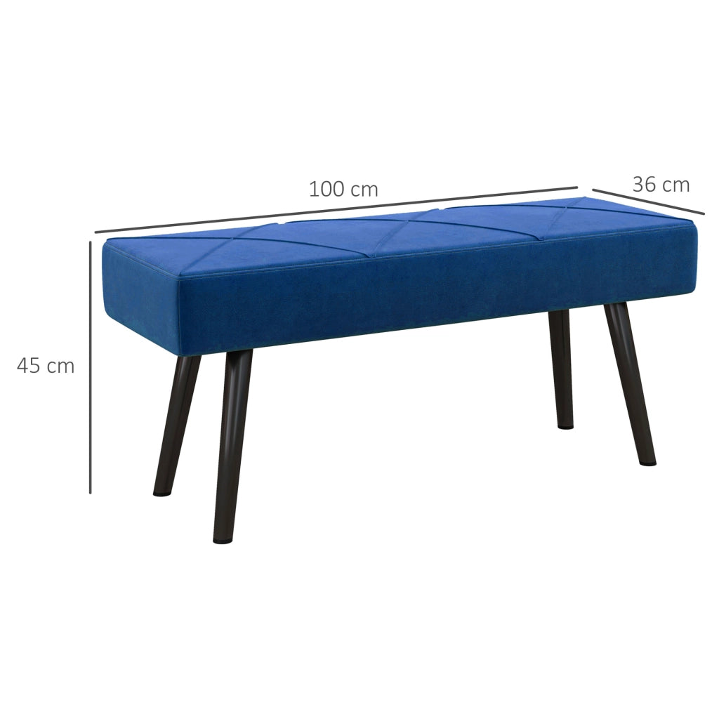 Piediera con Cuscino ¨C zephmum ¨C Blu Scuro 100x36x45 cm