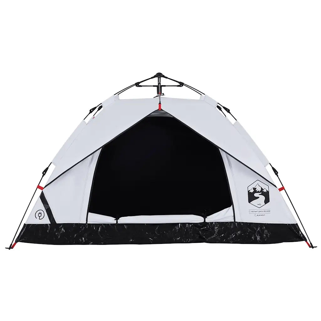 Tenda 3 Persone-Tenda da campeggio Bianca in Tessuto Oscurante a Rilascio Rapido 135322