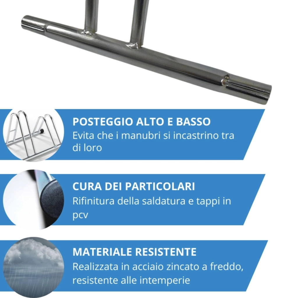 Andrys Rastrelliera Bici 1 Posto Alto Modulabile per 1003EC, 1004EC e 1005EC