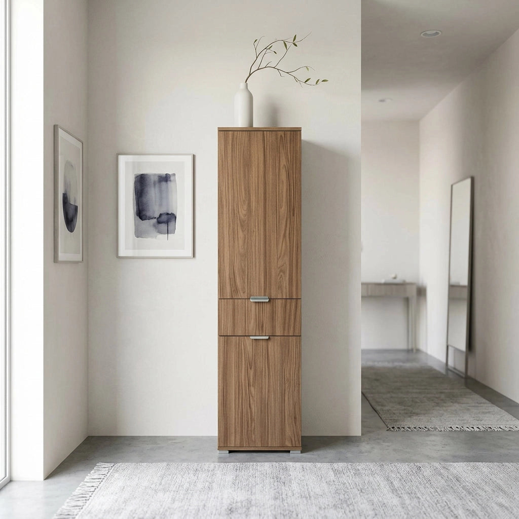 Armadio con 2 ante e un cassetto in Legno Composito cm 45x38x174 - GREIG