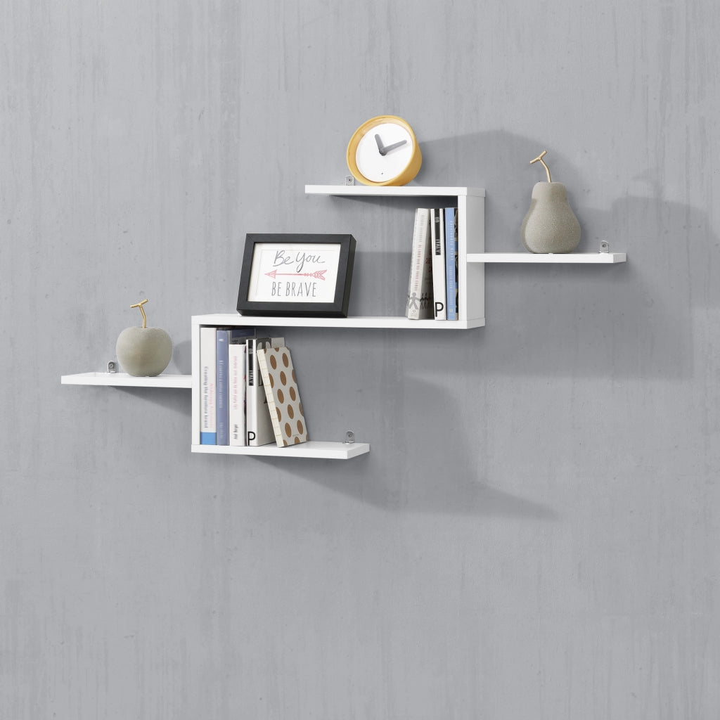 Mensola da Parete Flekkefjord con 5 Ripiani 104 x 15 x 50 cm - Bianco [en.casa]
