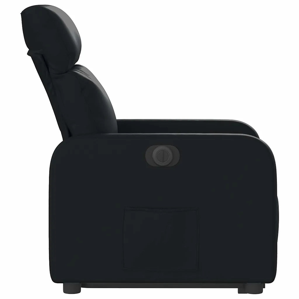 Poltrona | Sedia Relax Alzapersona Reclinabile Elettrica Nera in Similpelle