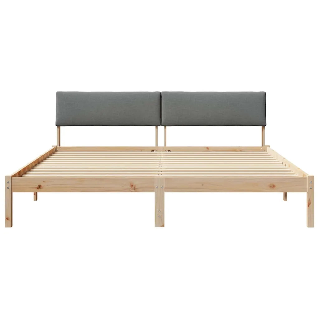 Letto matrimoniale | Letto per adulti | Struttura del Letto marrone e grigio scuro 200 x 200 cm