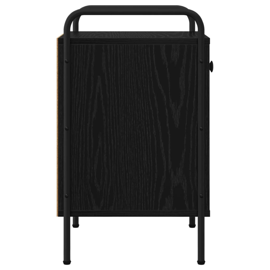 Armadio da Notte 2 pz Rovere Nero 35 x 36,5 x 61 cm 8007648