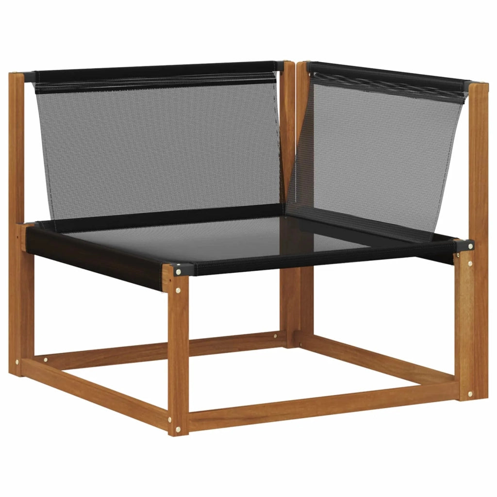 Set di divani da esterno con cuscino 4 pcs Naturale e Nero 3369415