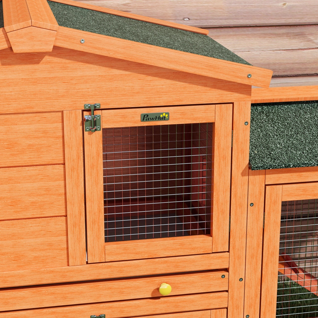 Gabbia per Conigli da Esterno ¨C Xylo ¨C Legno Naturale con Tetto 150x45x85 cm