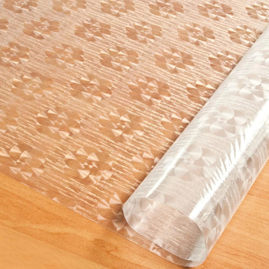 Tovaglia Trasparente Antimacchia 140x240 cm Moderna Plastificata Lucida Copritavolo Pvc Dis.18